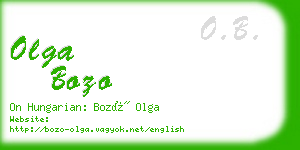 olga bozo business card